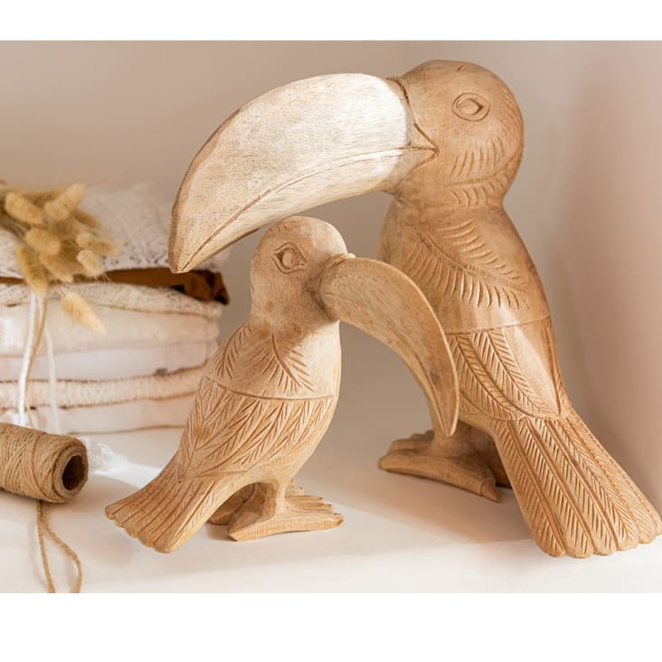 Figurine toucan en bois Albasia cropped-2