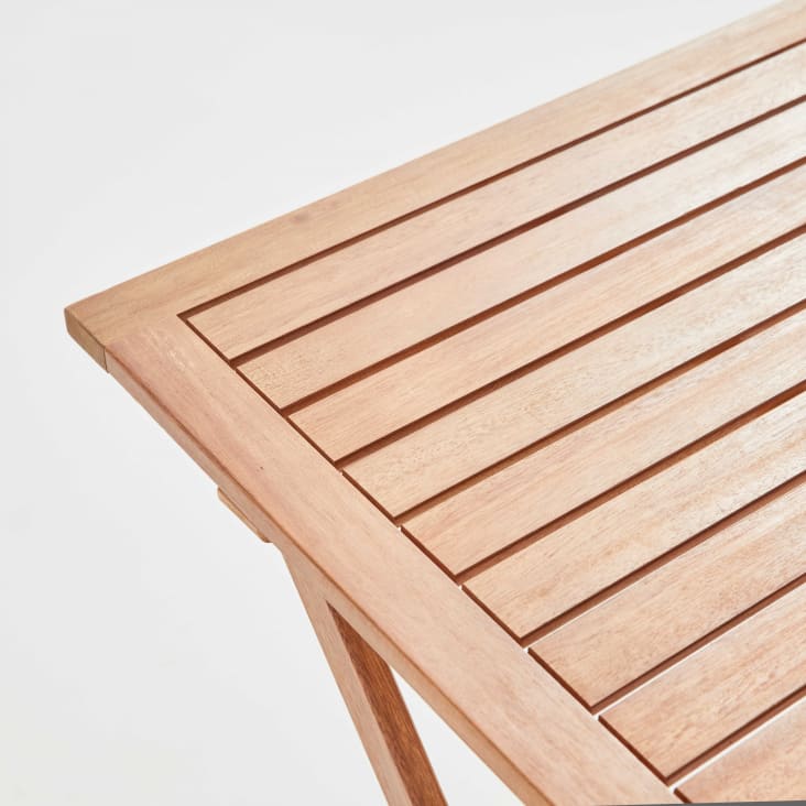 Ensemble table carrée pliante et 2 chaises pliantes blanches-Sete cropped-7