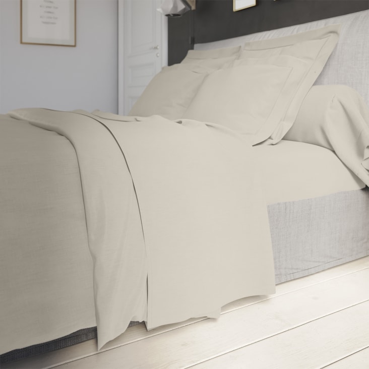 Housse de couette   Percale Coquille 140x200 cm-Influence cropped-2