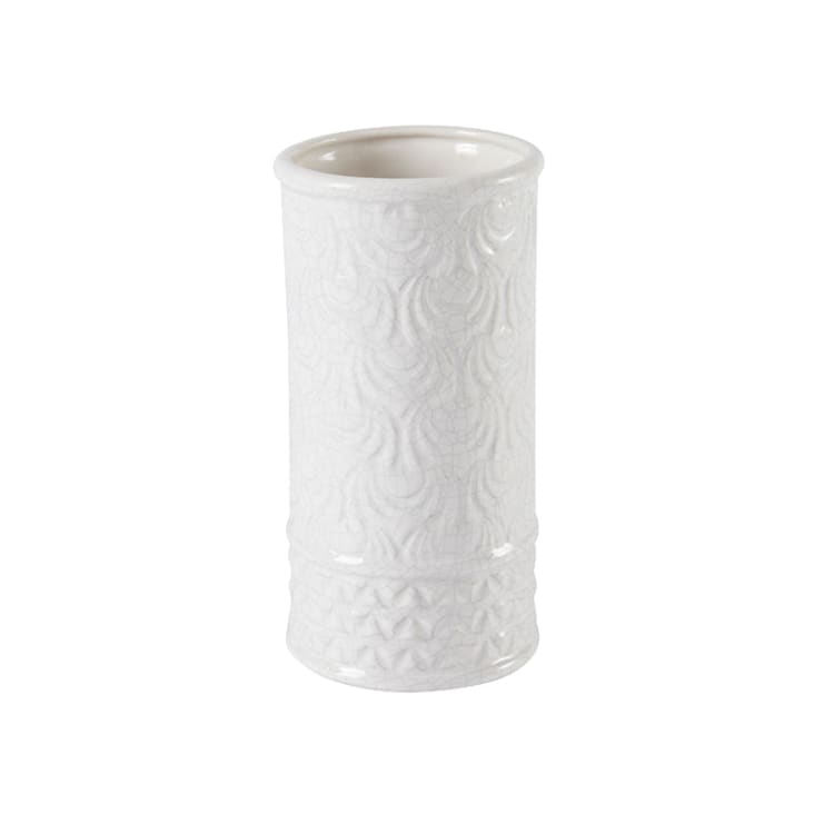 Vase décoratif en céramique blanc H23-Scene