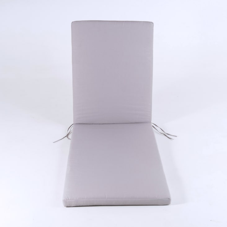 Pack de 2 cojines para tumbona de exterior color piedra 196x60x5 cm cropped-6