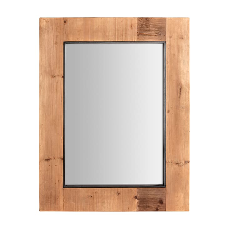 Miroir en Bois de Sapin Noir, 68x4x88 cm-GIEN