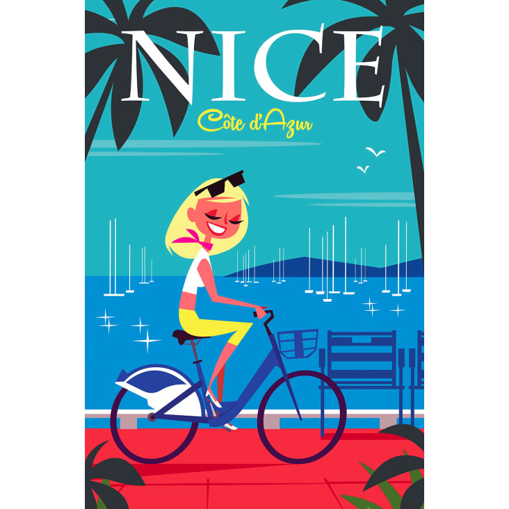 Tableau la baie des anges imprimé sur toile 60x90cm Maisons du Monde