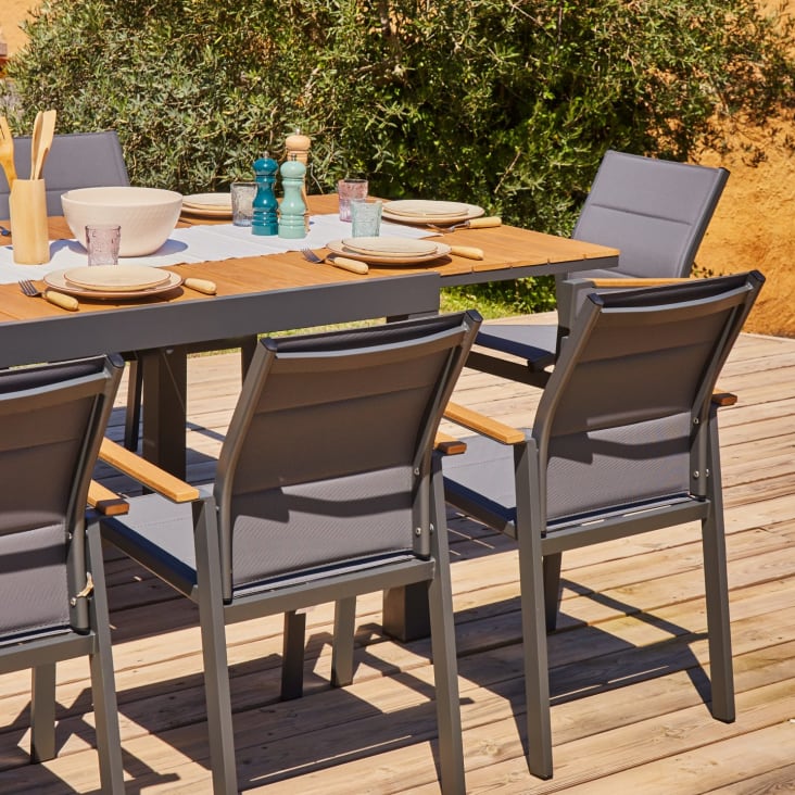 Conjunto mesa jardín 200/140x90 cm y 6 sillas aluminio antracita-OSAKA cropped-3
