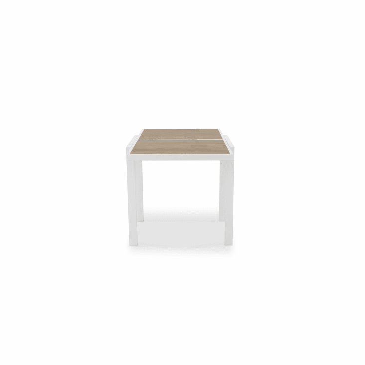 Mesa jardín extensible aluminio blanco 160/80x80 cm y polywood - Osaka