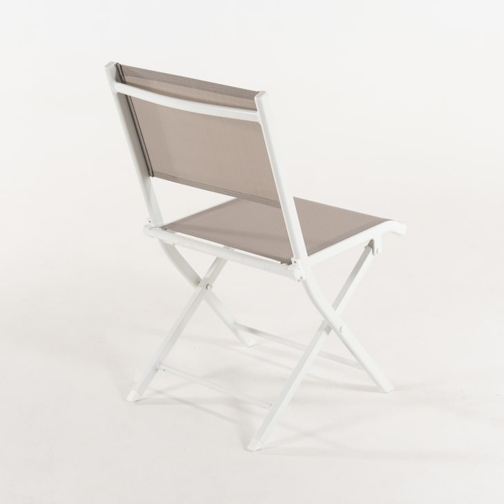 Pack de 2 sillas de exterior plegables 48x48x84 cm aluminio blanco cropped-3