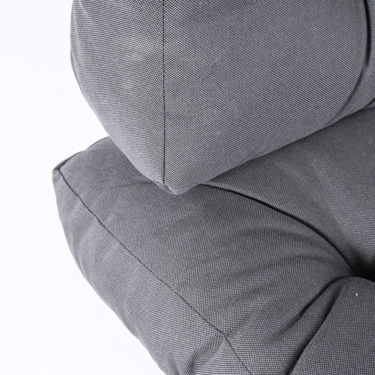 Sofa de palet y cojines asiento con respaldo Olefin azul - Pack 4
