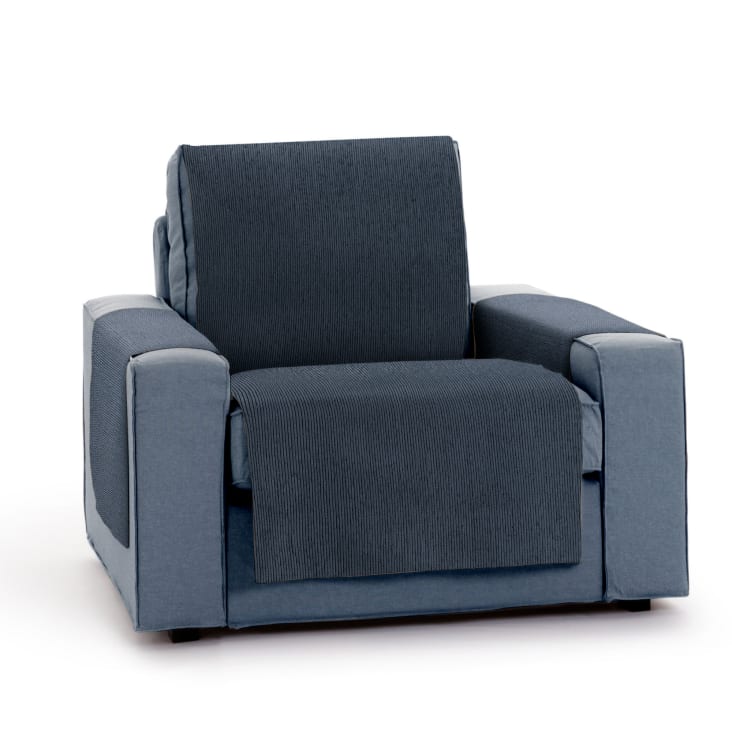 Funda cubre sillón protector chenilla Azul  55 cm-ELITE