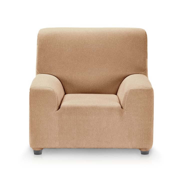 Funda de sillón elástica adaptable teja   70 - 110 cm-RUSTICA