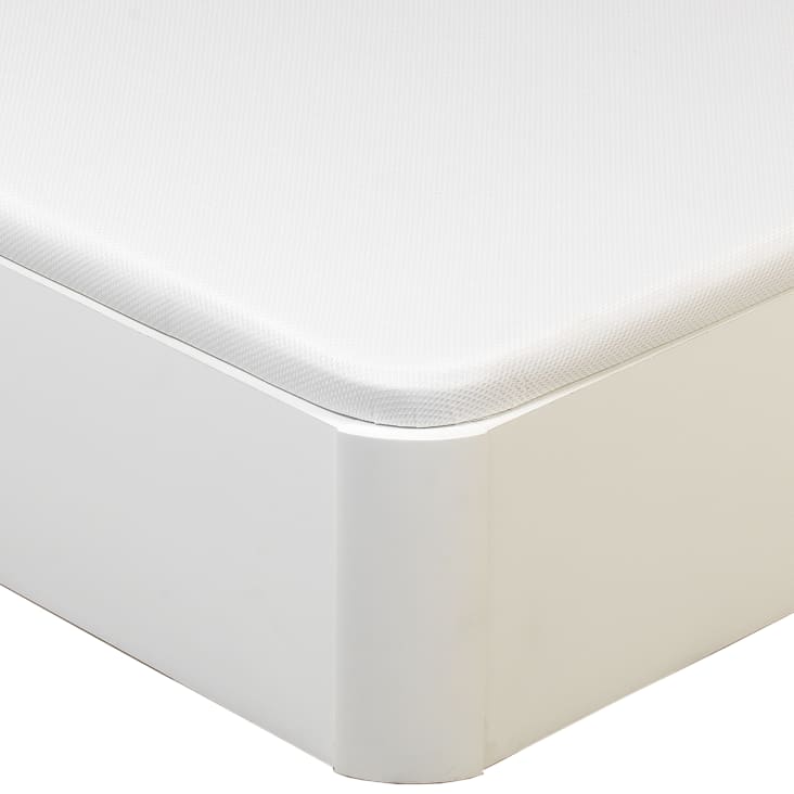 Canapé abatible, gran capacidad y alta durabilidad, blanco, 135x190-Storage bed cropped-4
