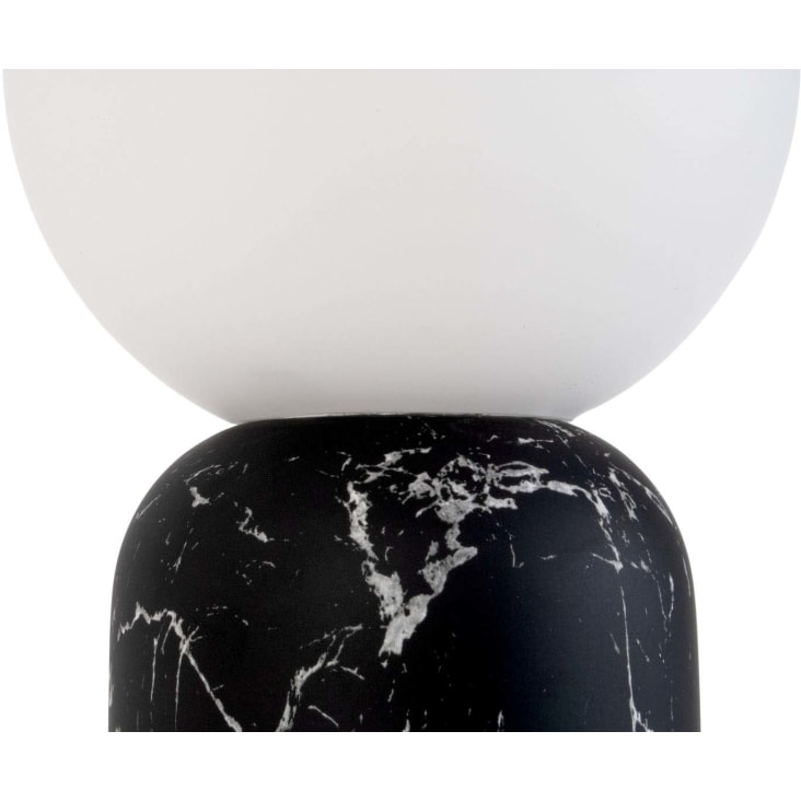 Lampe à poser en métal effet marbre gala noir-Gala cropped-4