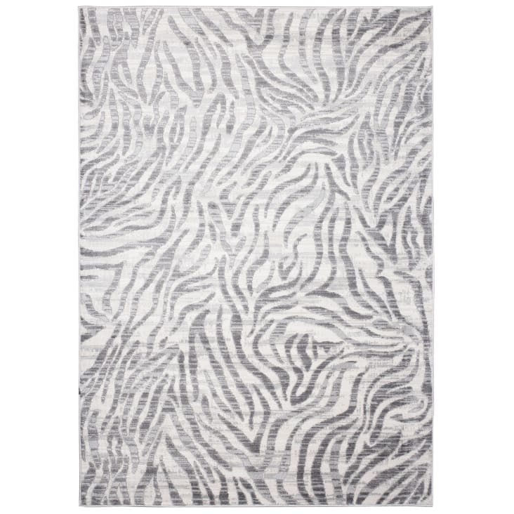 Tappeto da soggiorno crema grigio pelle di animale 80 x 150 cm VALLEY