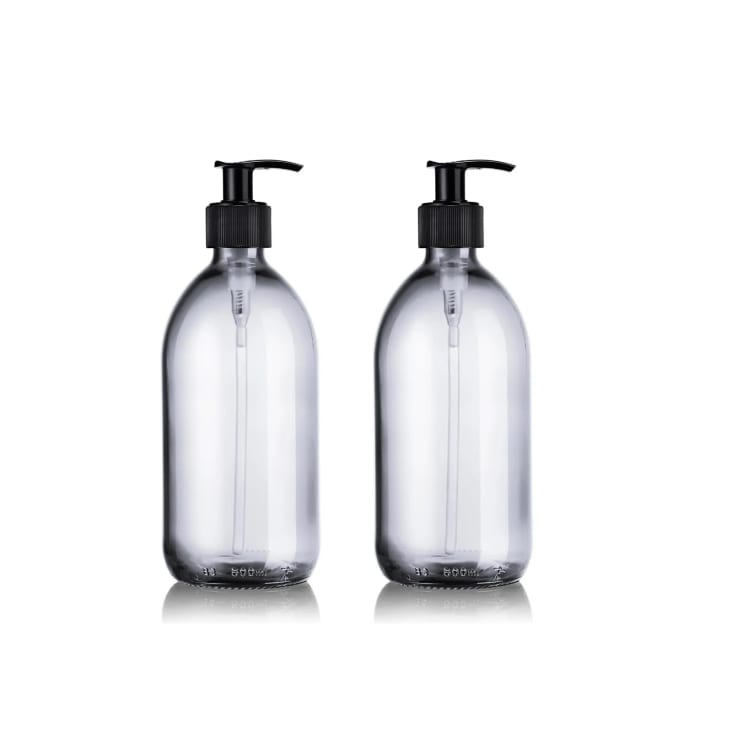 Duo flacons verre blanc 500ml pompe dispenser-BURETTE