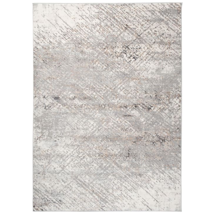 Tappeto da soggiorno beige grigio crema strisce 80x150 VALLEY