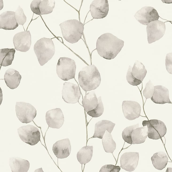 Papel Pintado Pared Beige Motivo Floral - Hojas, Plantas, Arbustos - Para  Dormitorio, Salón y Cocina - Colección Felicita de Novamur - 10,05m x 0,53m