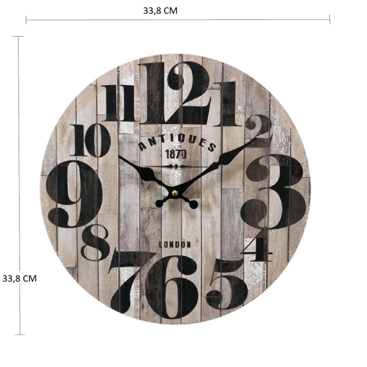 Reloj mural sales de madera