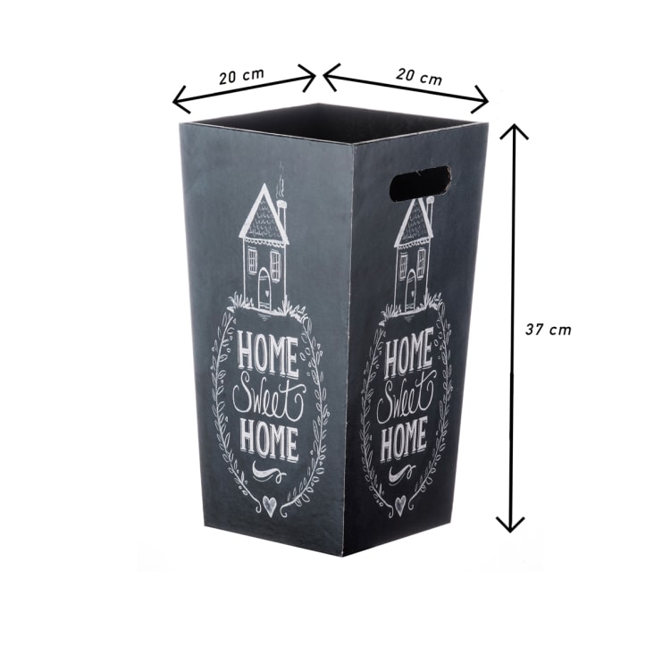 Portaombrelli rettangolare sweet home canvas nero e bianco Maisons du