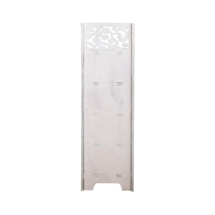 Cassettiera In Legno Bianco Slim 3 Cassetti 1 Ripiano Salvaspazio 1276324