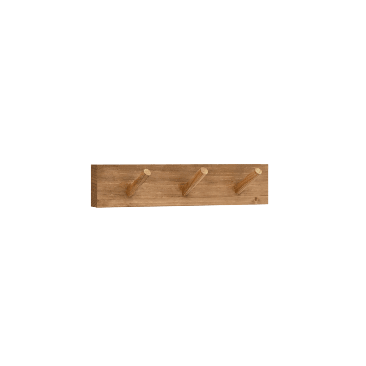 Colgador de pared de madera maciza en tono envejecido de 26x5cm-Kate i