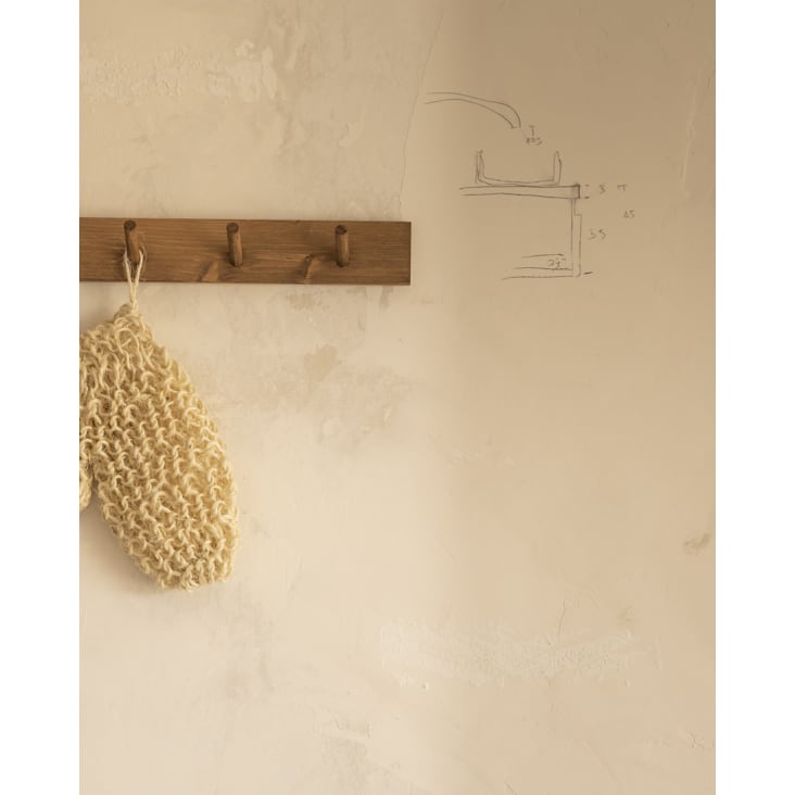 Colgador de pared de madera maciza en tono envejecido de 26x5cm-Kate i cropped-2