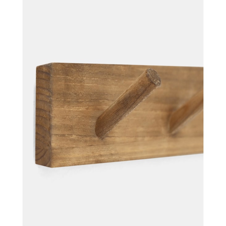Colgador de pared de madera maciza en tono envejecido de 26x5cm-Kate i cropped-3