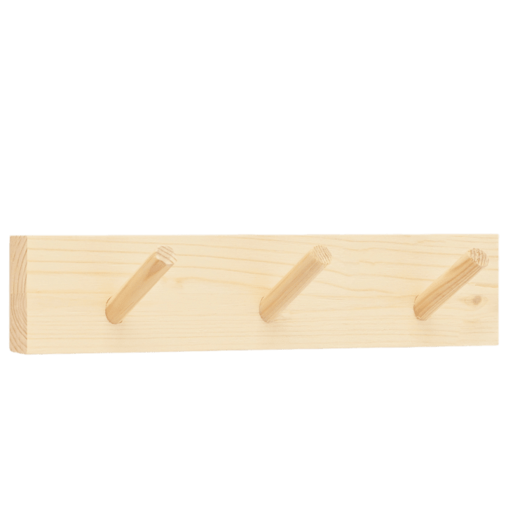 Colgador de pared de madera maciza en tono natural 26x5cm KATE | Maisons du Monde