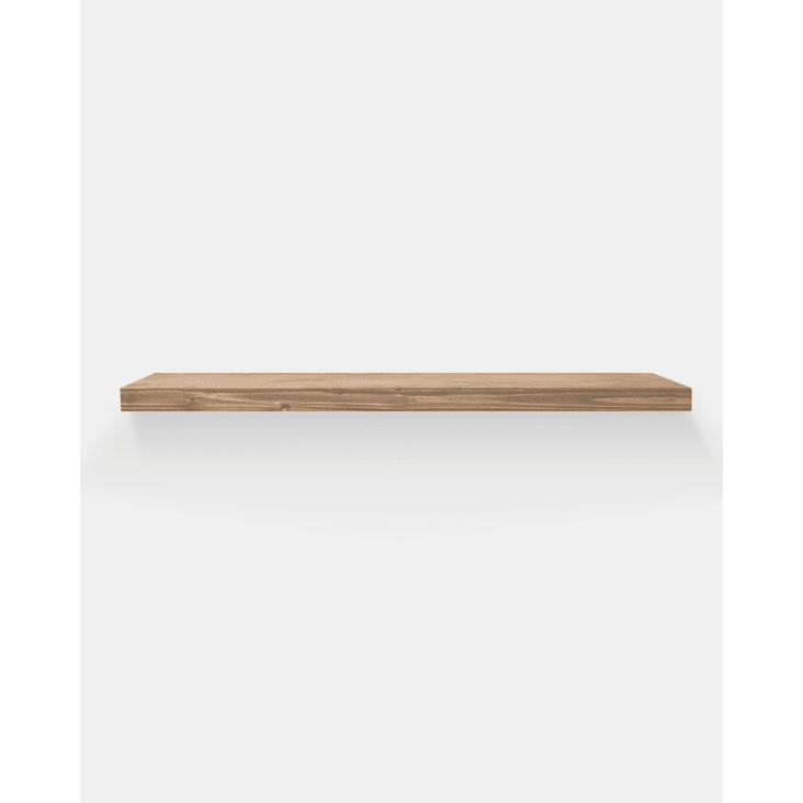 Pack 3 estanterías de madera maciza flotante envejecido 140cm-Melva cropped-3
