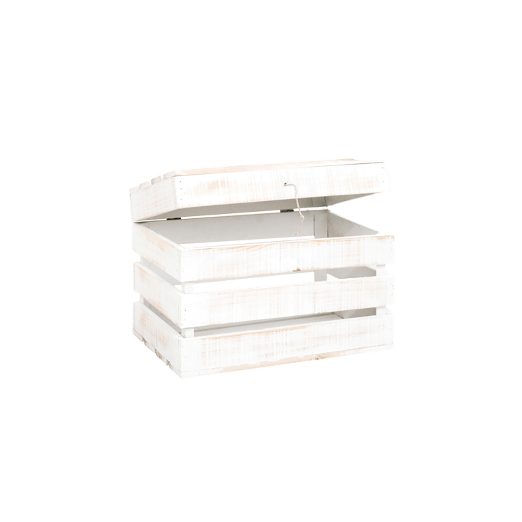 Baúl de madera blanco decapado  Baul de madera, Madera blanca, Madera