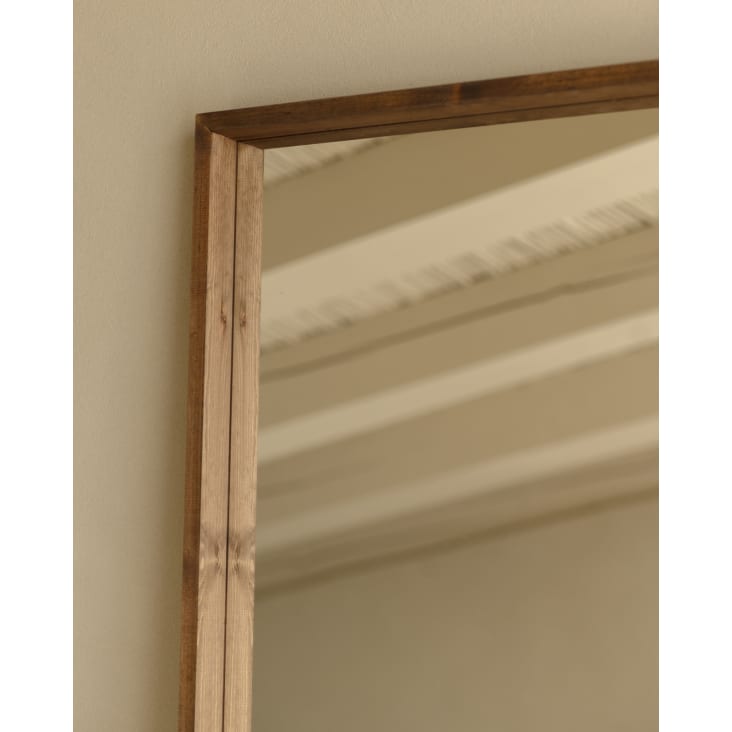 Espejo de pie de madera maciza en tono blanco 160x52cm Atlas