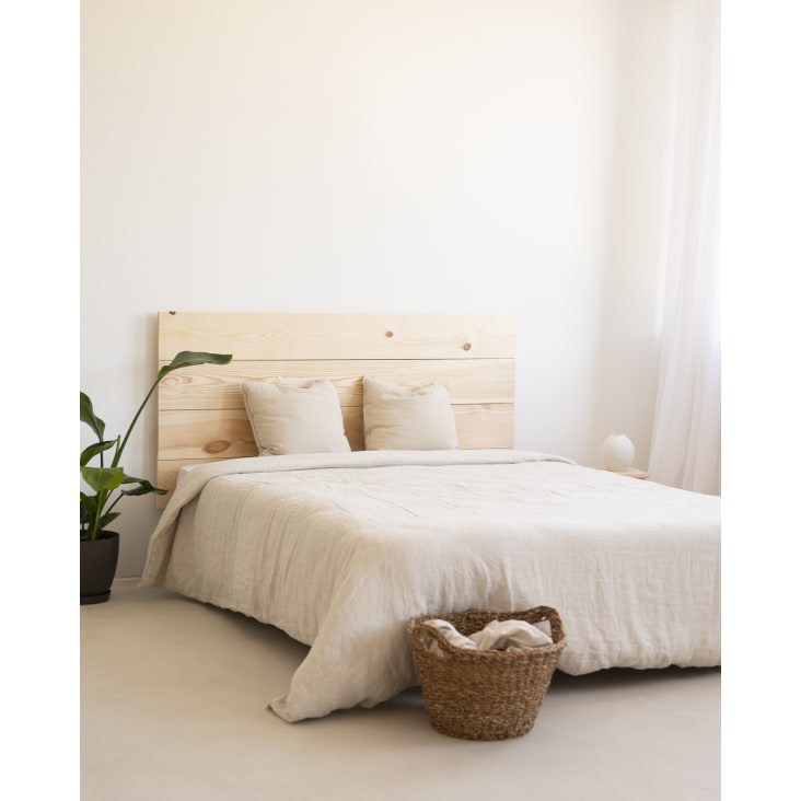 Tête de lit en bois de pin naturelle 200x80cm-Flandes i cropped-2
