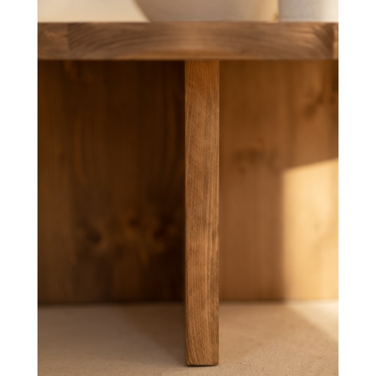 Mesa de centro redonda de madera maciza acabado envejecido de ø60cm-Tokyo i cropped-3