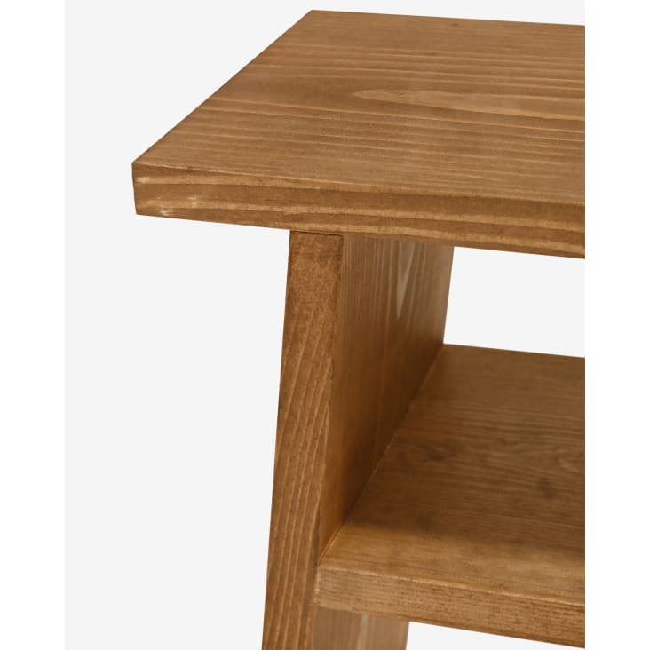 Table de chevet en bois de pin vieilli 20x60cm-Aritz cropped-3