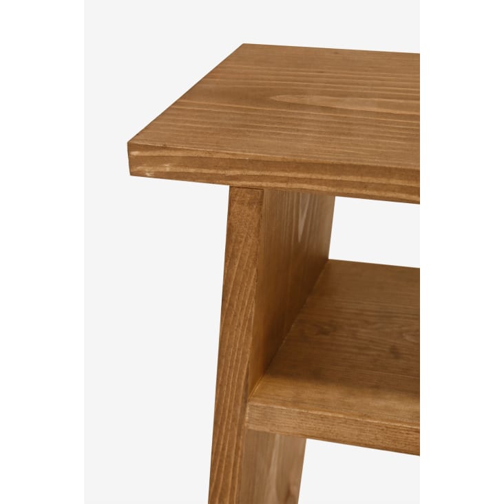 Table de chevet en bois de pin vieilli 20x60cm-Aritz cropped-6