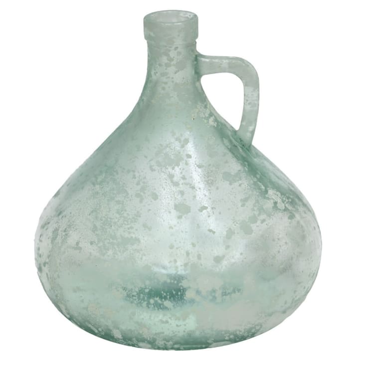 Vase en verre recyclé Blanc 18 cm-Antic