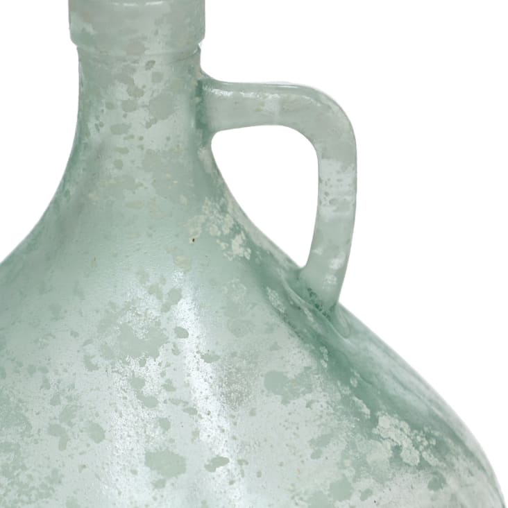 Vase en verre recyclé Blanc 18 cm-Antic cropped-2