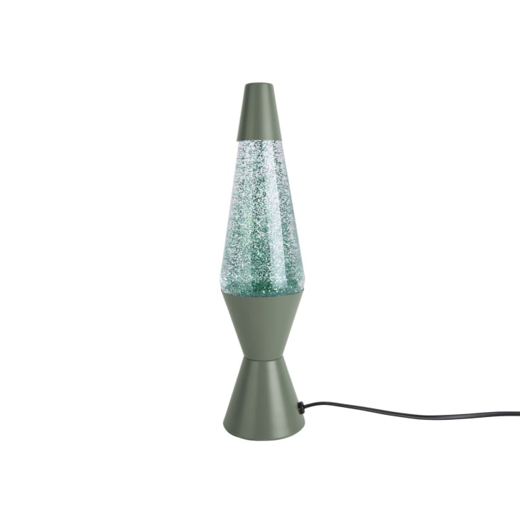 Lampe à poser pailletées h. 37 cm vert-Glitter