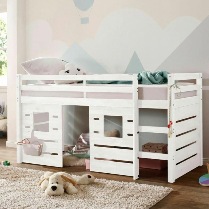 Cama infantil en color madera 90x200cm casa cama niños con cajones,cama  juvenil,madera maciza con somier de láminas