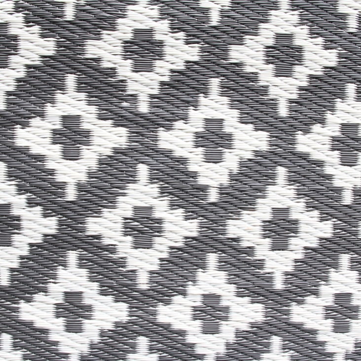 Tapis en polypropylène 120 x 180 cm de long gris clair et blanc cropped-3