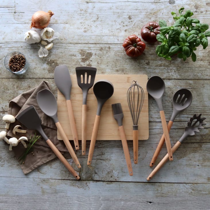 Lot De 2 Spatules Cuillère En Silicone - Ustensiles Cuisine Professionnels, Résistants à 315°C