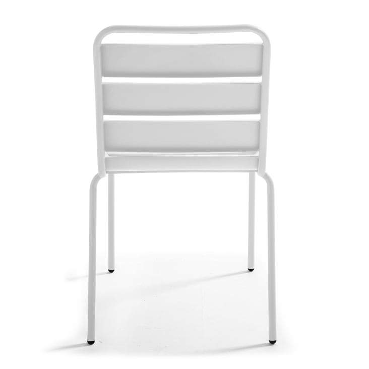 Chaise de jardin en métal blanc-Palavas cropped-8