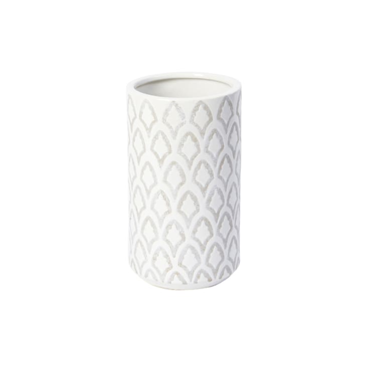 Vase décoratif en grès blanc H24-Unicorn