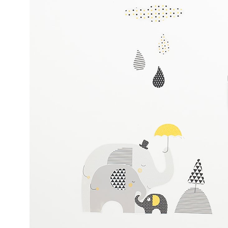 Stickers muraux Eléphant  en Papier gris-Babyfan cropped-2