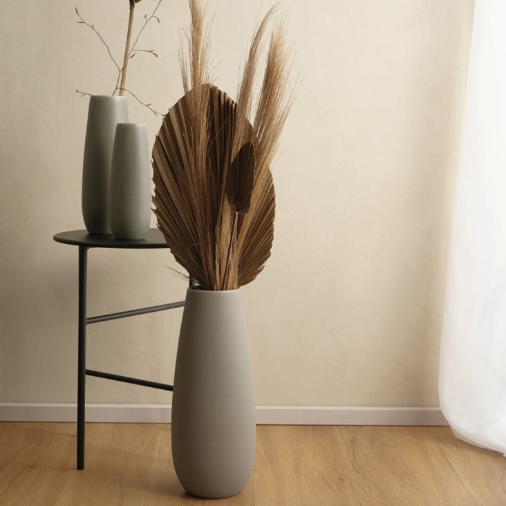Vase haut en céramique gris H32,5cm-Ease cropped-5
