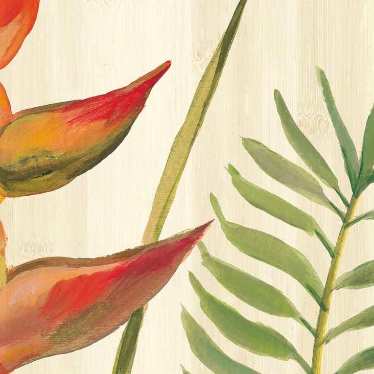 Tableau Oiseaux du paradis en aquarelle imprimé sur toile 50x50cm cropped-3