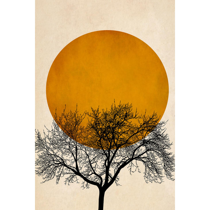 Quadro da disegno albero e serenità Stampa su tela 60x90cm