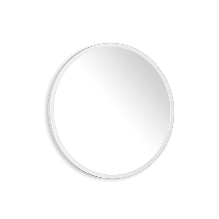 Espejo redondo 90 cm. diámetro. Marco blanco