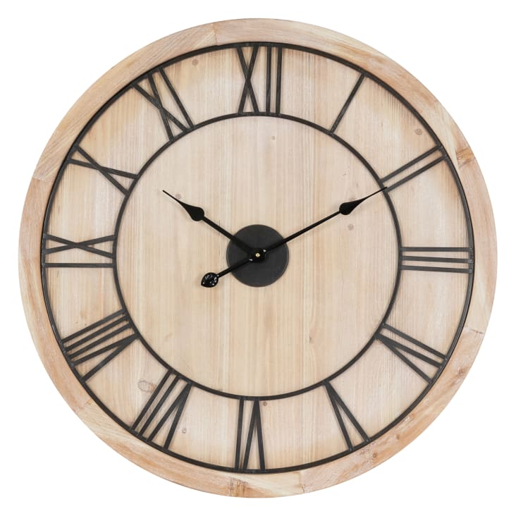 Orologio da parete vintage mdf marrone 76 x 3 5cm