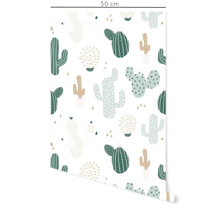 Papier peint vinyle adhésif cactus verts 50x300 cm-Desert cropped-2