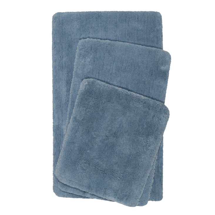 Tappeto Bagno Spugna Cotone Con Pon Pon - 60x120 Cm, Azzurro, Super Morbido E Assorbente - Foto 9