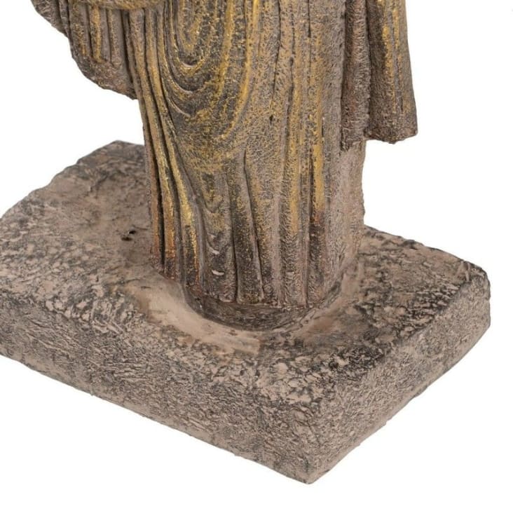 Statue ange assis en bronze et polyrésine H63